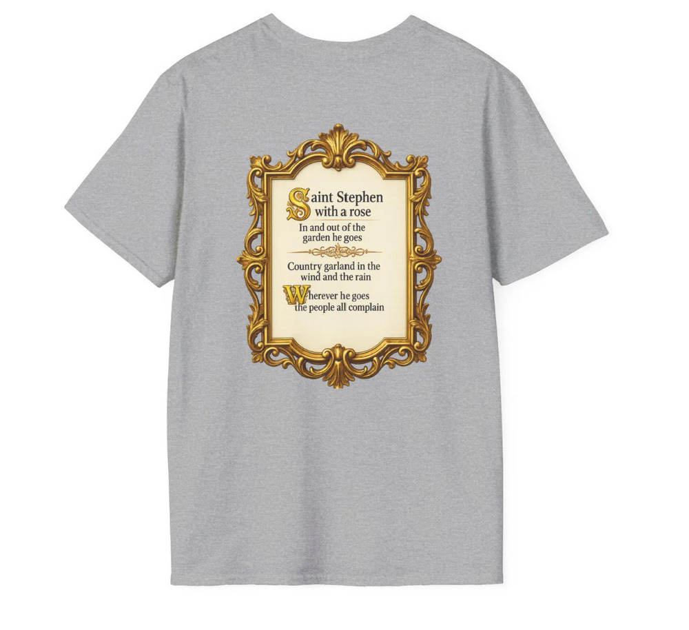 Saint Stephen With Rose Grateful Dead T-Shirt Sport Grey